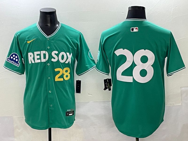 Men 2025 Boston Red Sox #28 No Name Green Joint Name Nike MLB Jersey style 6
